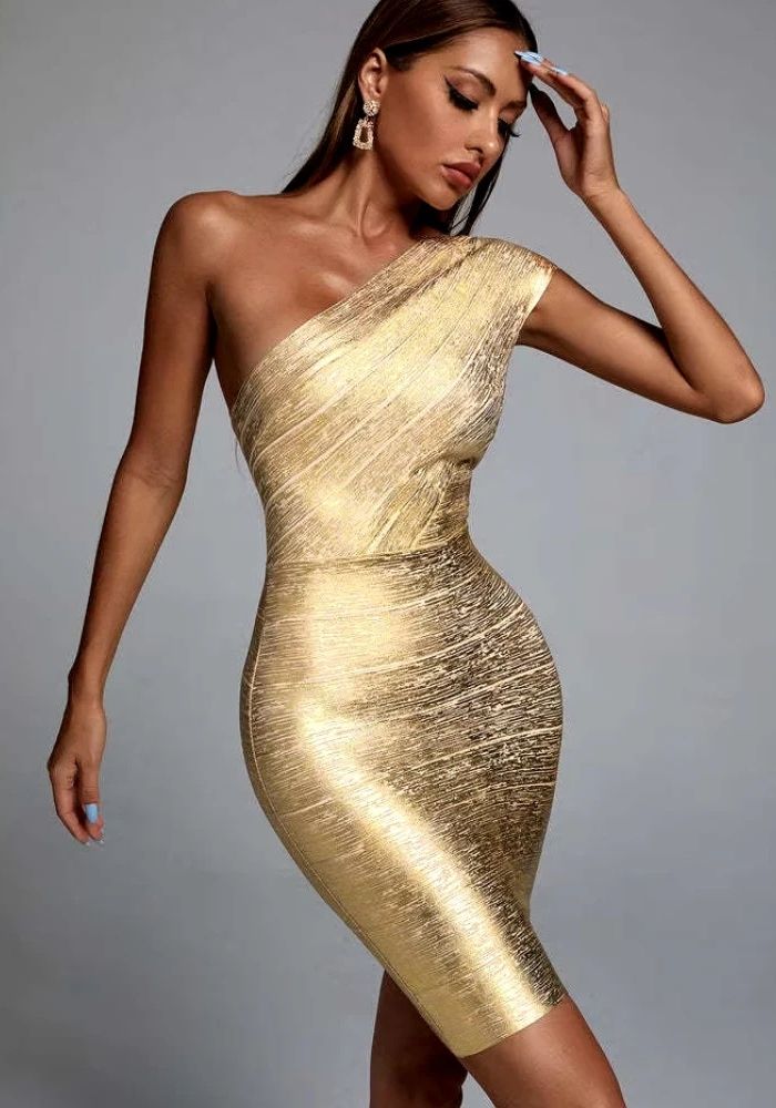 Abendkleid Gold Kurz – Goldenes Kleid