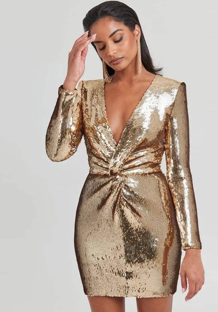 Gold Pailletten Kleid – Goldenes Kleid