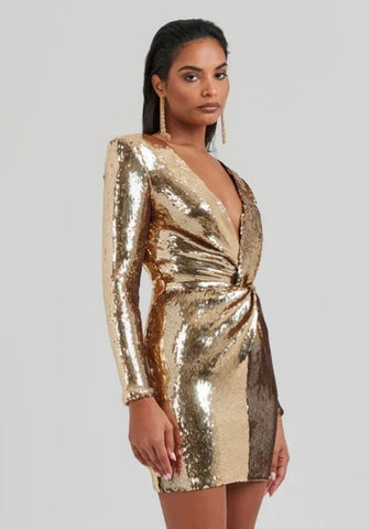 Gold Pailletten Kleid – Goldenes Kleid