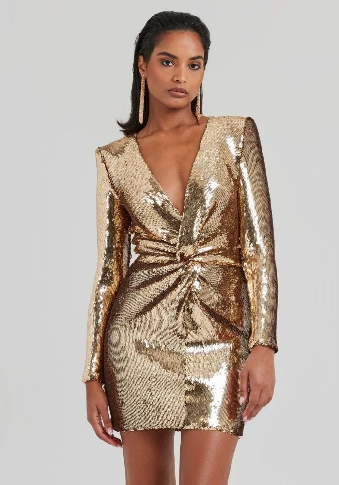 Gold Pailletten Kleid – Goldenes Kleid